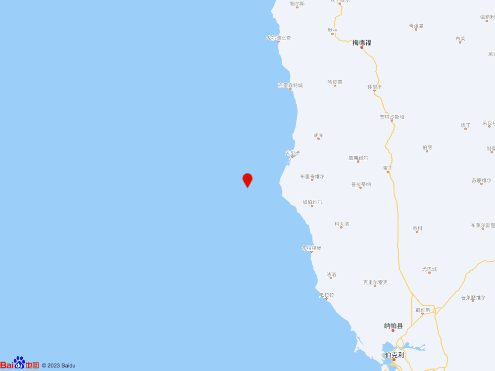 美国加利福尼亚州北部沿岸近海（北纬40.40度，东经-125.00度）发生7.0级地震