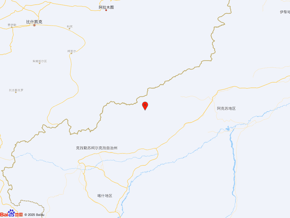 新疆克孜勒苏州阿合奇县（北纬40.90度，东经78.08度）发生3.6级地震