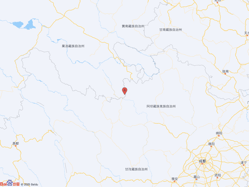 青海果洛州班玛县（北纬32.80度，东经101.20度）发生3.0级地震