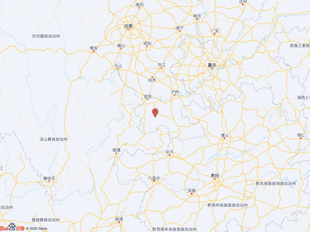 四川宜宾市长宁县（北纬28.33度，东经104.87度）发生3.1级地震