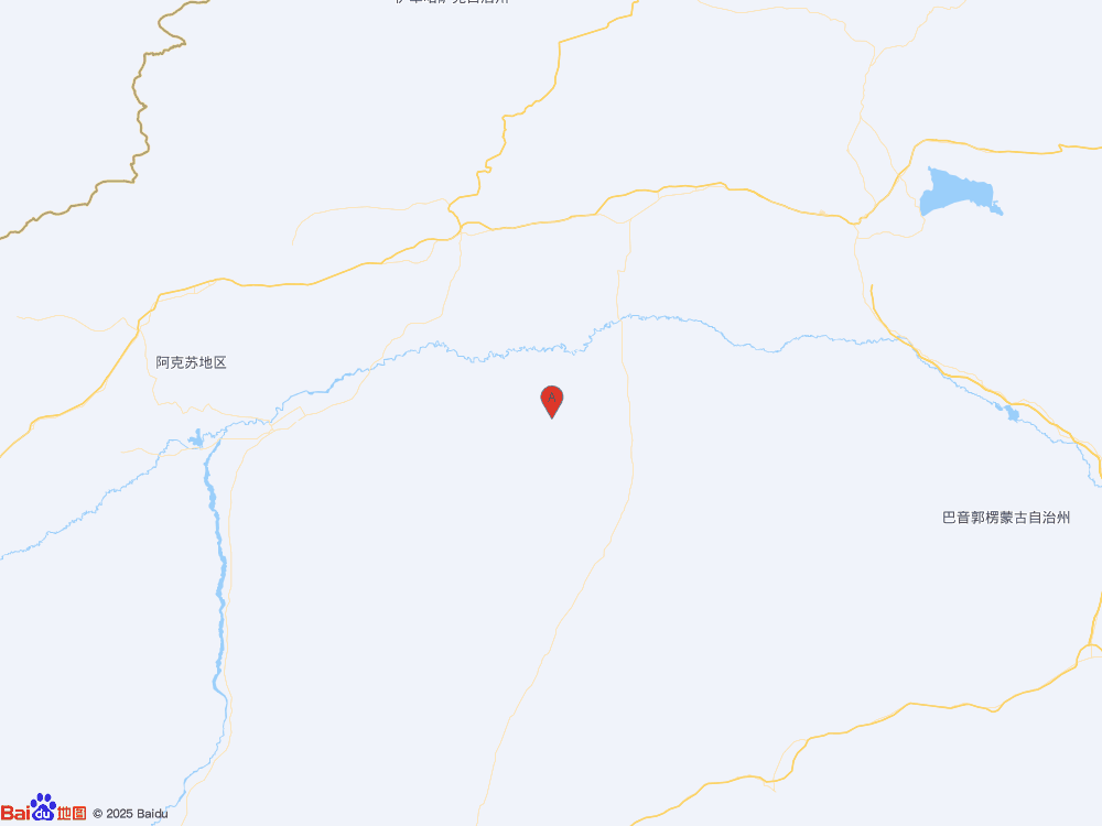 新疆阿克苏地区沙雅县（北纬40.59度，东经83.67度）发生3.8级地震
