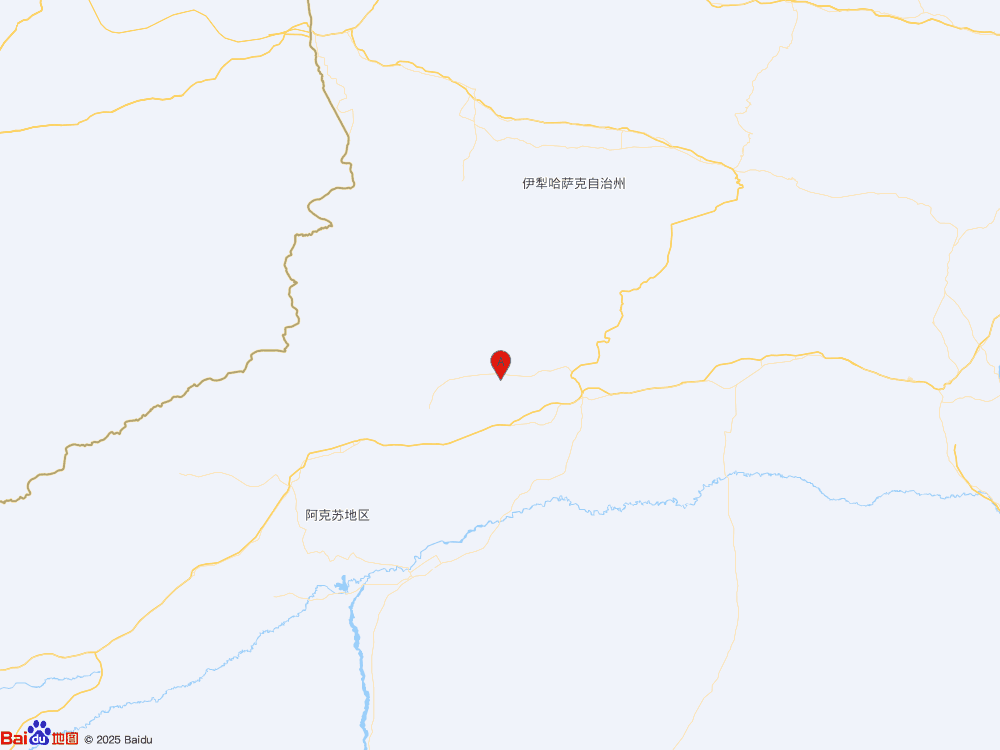 新疆阿克苏地区拜城县（北纬41.88度，东经82.16度）发生3.6级地震
